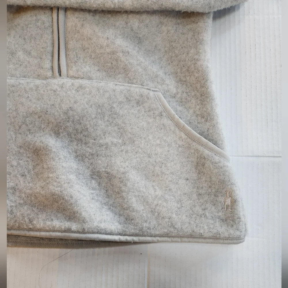 Smartwool zip up hooded sweater cream/grey womens size xs - Picture 4 of 9